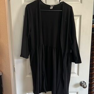 Black Cardigan 3/4 sleeve EUC XXL
